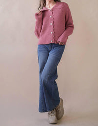 Very J - Heart Button Down Cardigan