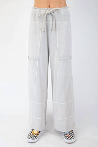 Easel - Josie Mineral Washed Terry Knit Pants