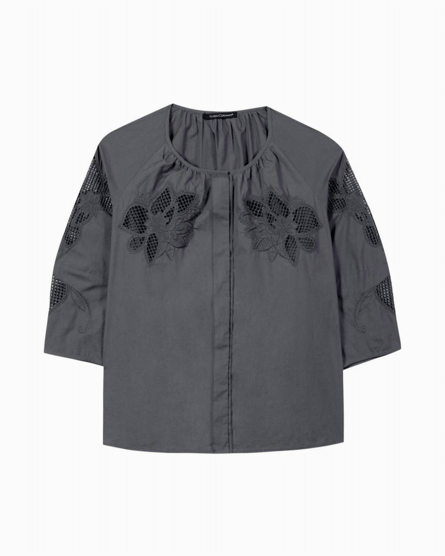Luisa Cerano - Pure Cotton Embroidered Blouse