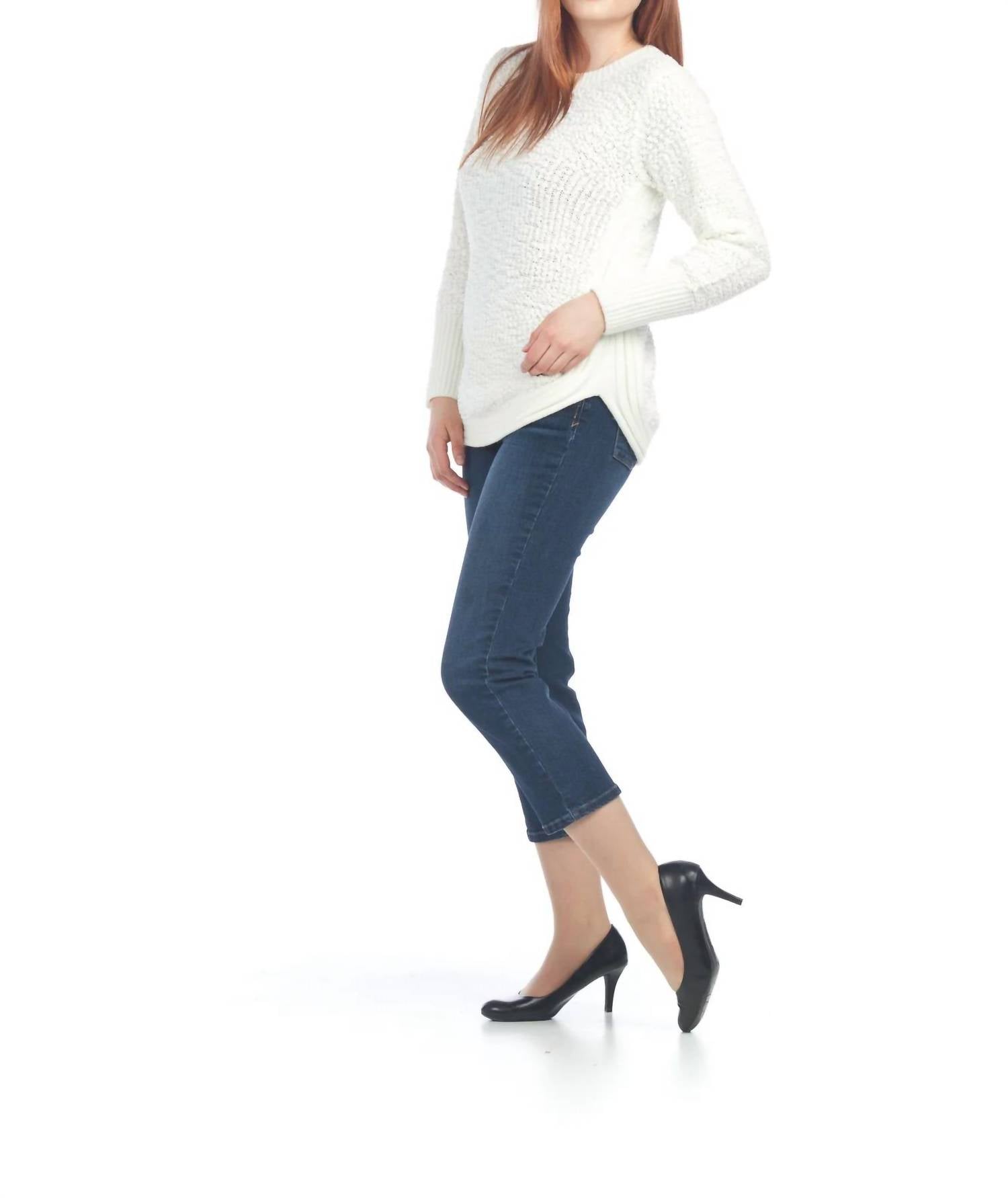 Papillon - Shirt Hem Long Sleeve Sweater