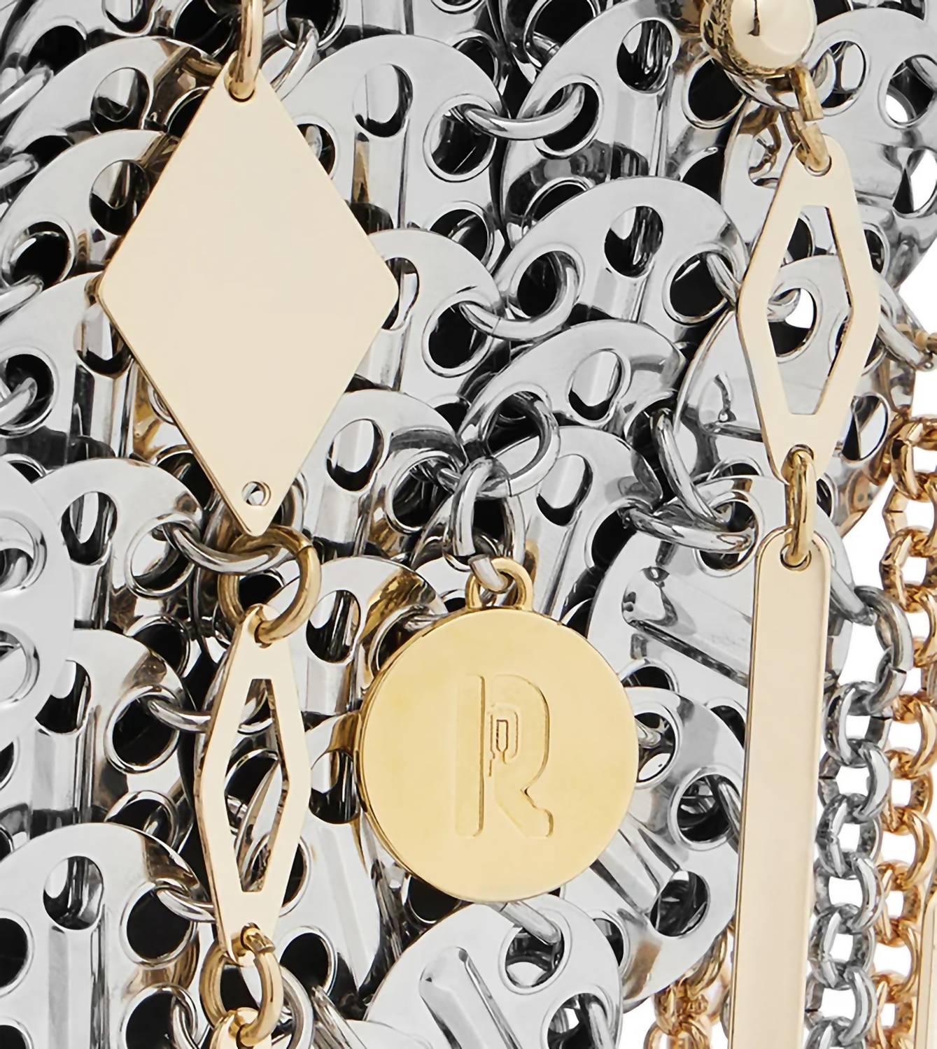 Rabanne - Women's 1969 Moon Bag Assembled With Metallic Pampilles