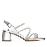 Xti Women's Faux Leather Open Toe Sandals in silver - women's sandal