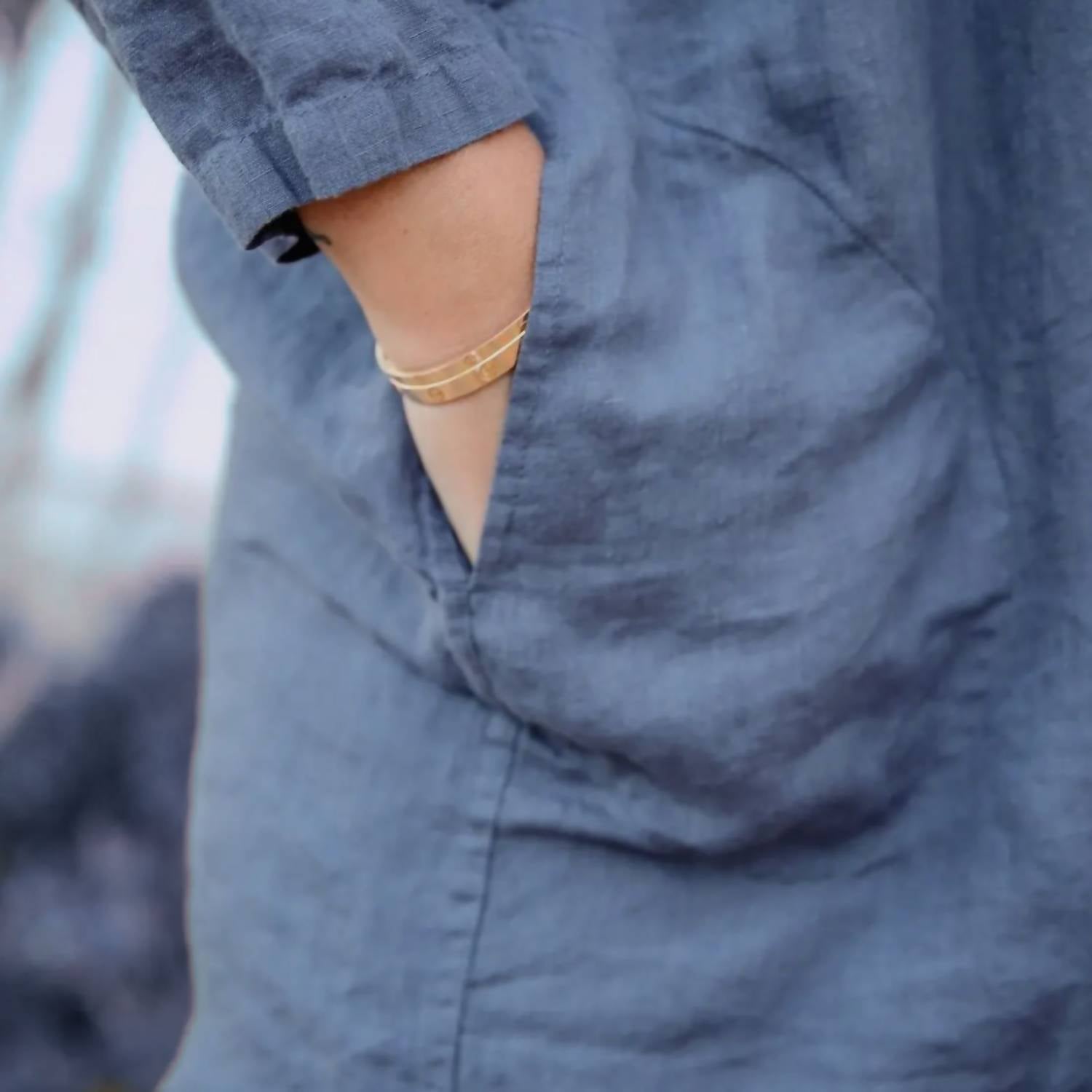 Vikolino - Linen Button Up Tunic Dress