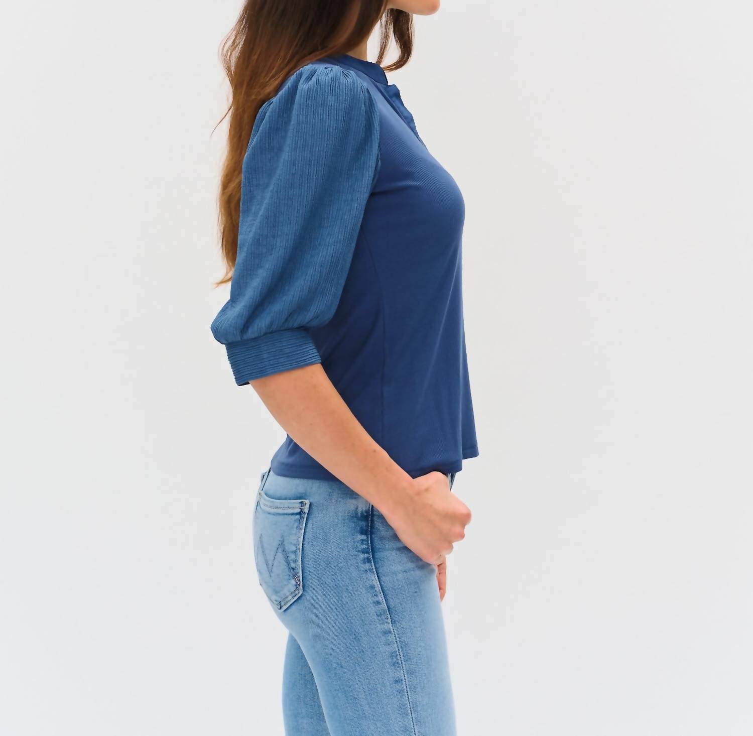 Six/Fifty - Marina Mixed Media Top