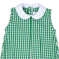 Lullaby Set Girls Collier Bubble Onesies in augusta green check - kids' item - detail view