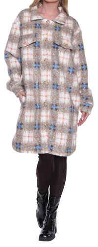 Papa Fashions - Cozy & Relaxed Long Length Shirt Jacket