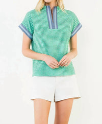 Thml - Short Sleeve Gingham Top