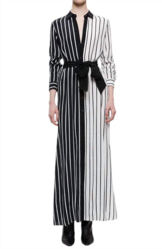 Alice + Olivia - Chassidy Vertical Palazzo Stipe Maxi Dress