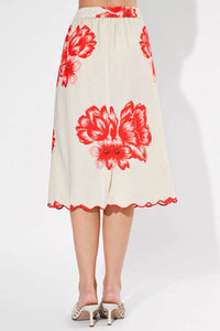 Adelyn Rae - Ashley Scallop Printed Skirt