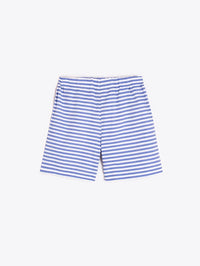 Vilagallo - Floral Embroidery Striped Shorts