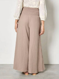 Apricot - Wide Leg Gauze Trouser