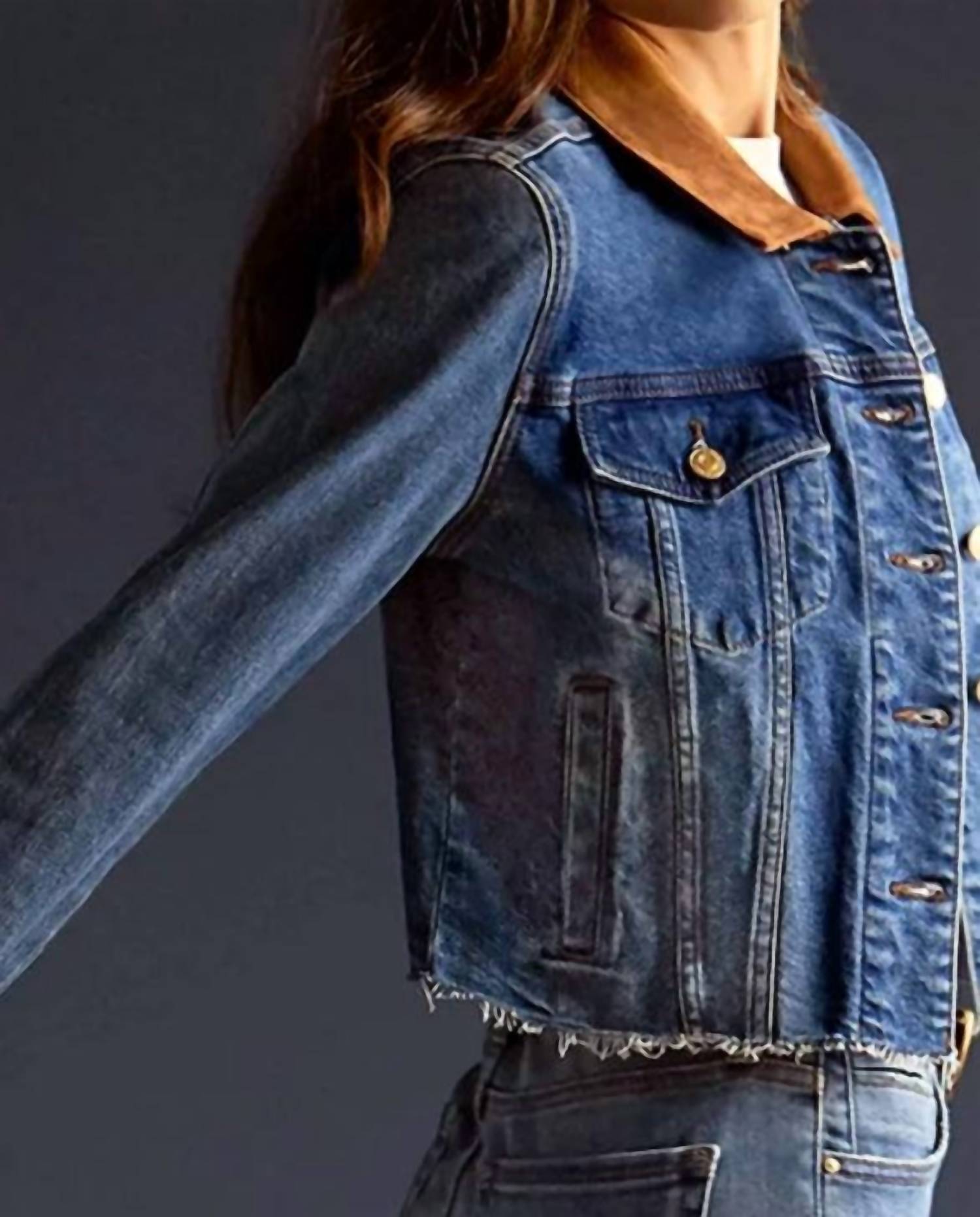 KUT FROM THE KLOTH Women's Kerry Cropped Jacket in affined - women's jacket - view 6