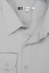 Daniel K - Men's Long Sleeve Solid Button Up Shirt