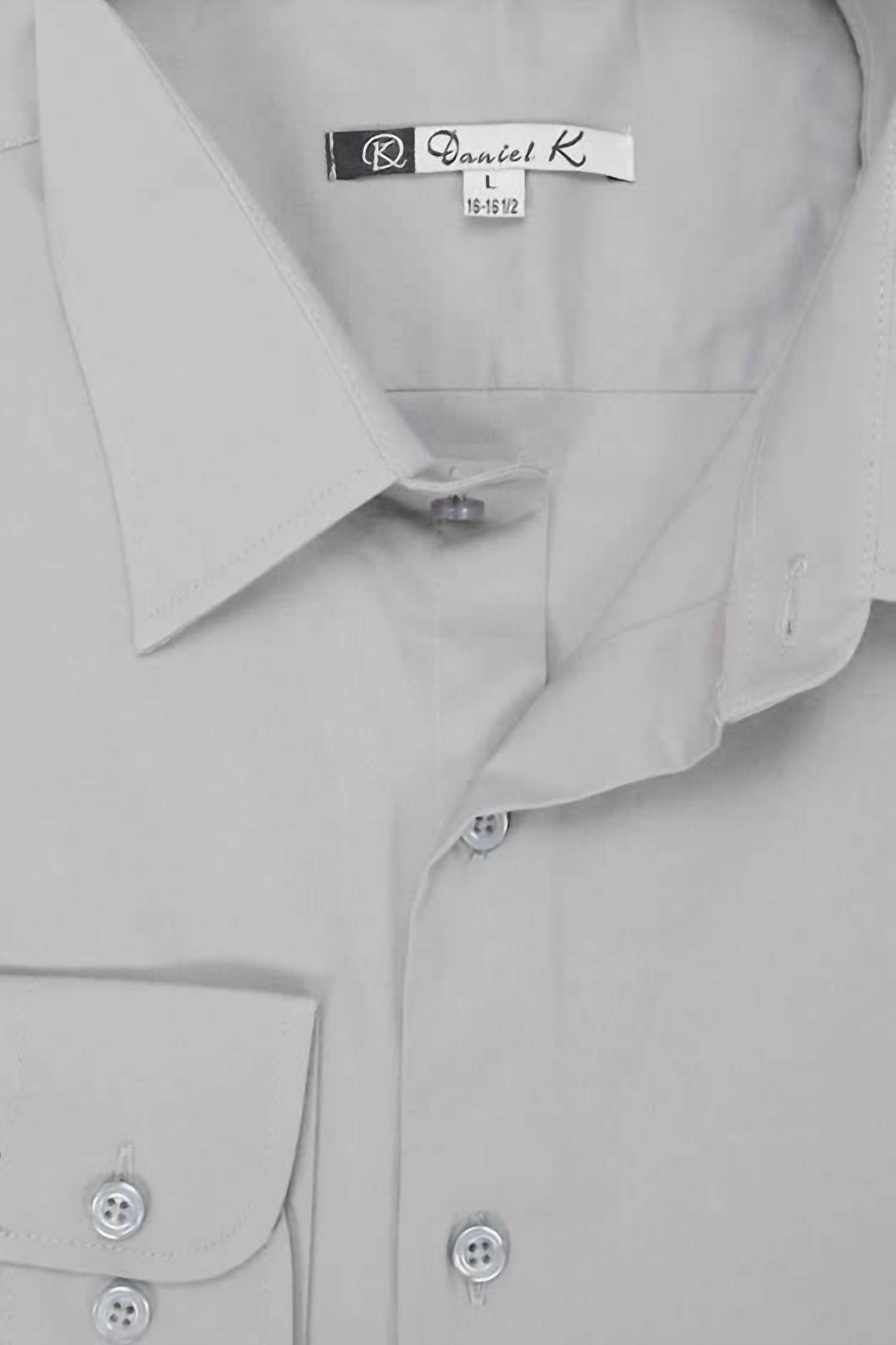 Daniel K - Men's Long Sleeve Solid Button Up Shirt