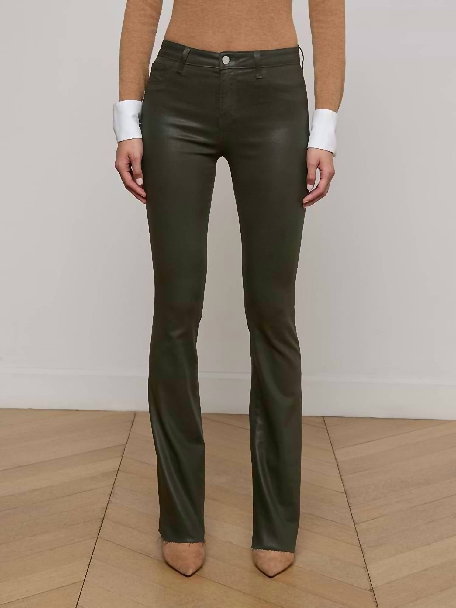 L'Agence - Ruth High Rise Straight Raw Hem Jeans