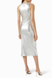 Never Fully Dressed - Metallic Ribbed Dress