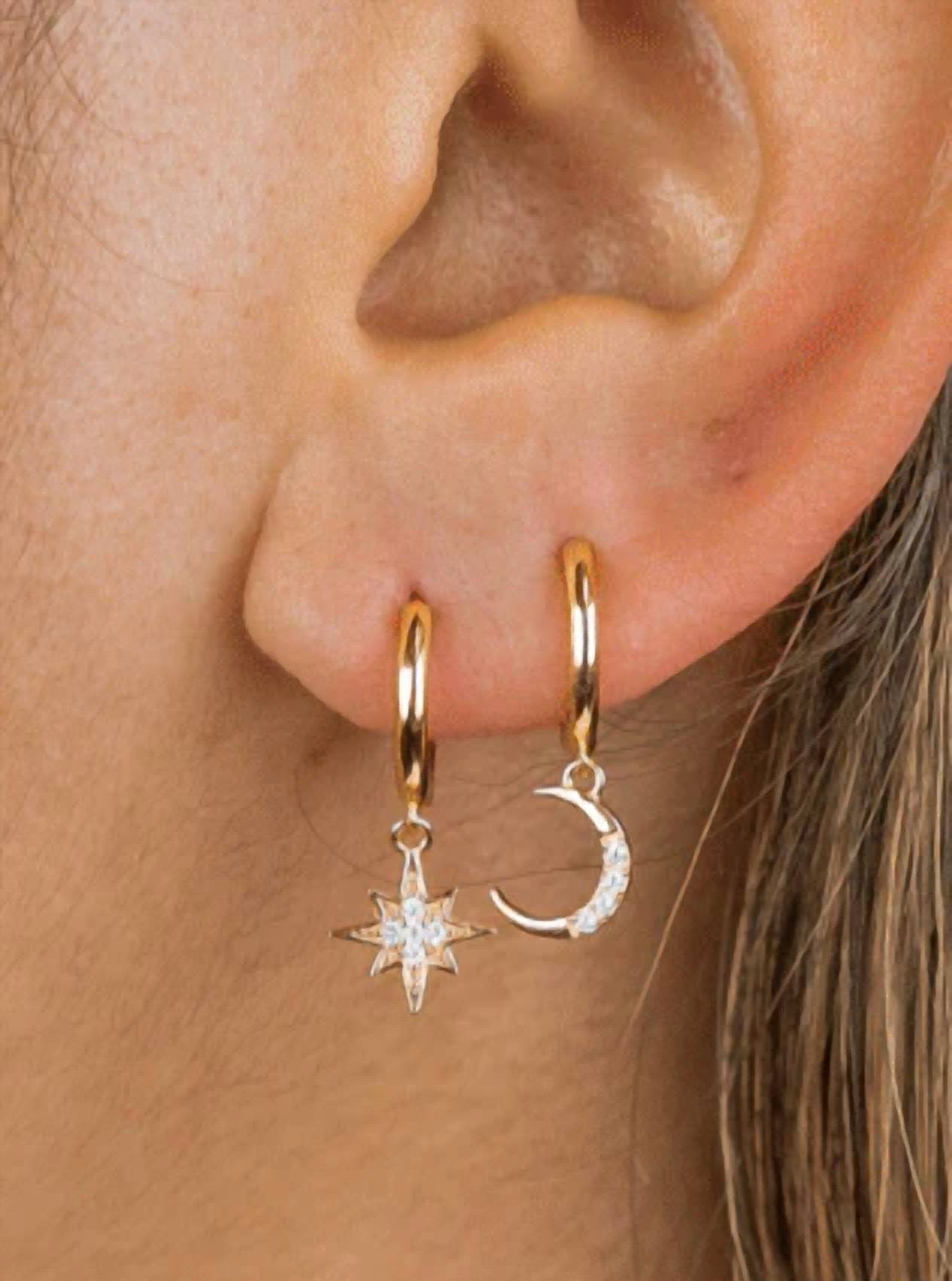 Alchemy & Co - Women's Moonrise Huggies Hoops