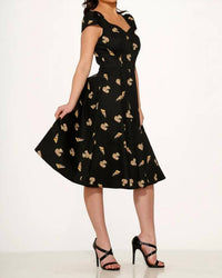 Orchid Bloom - Love New York Pizzeria Swing Dress