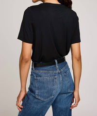 Gentle Fawn Brielle Crew Neck T-shirt in black - women's t-shirt - detail view