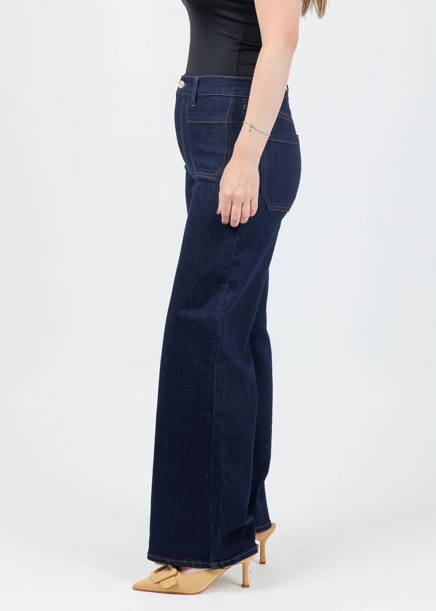 Frame - Le Slim Palazzo Modernist Pocket Jeans