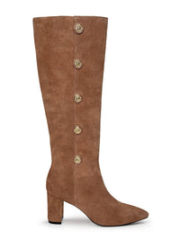L'Agence Women's Octavie Knee-high Boot in sand suede - women's shoe