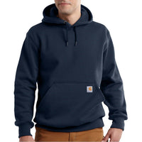 carhartt Rain Defender Paxton Heavyweight Hooded Sweatshirt in new navy - men's shirt