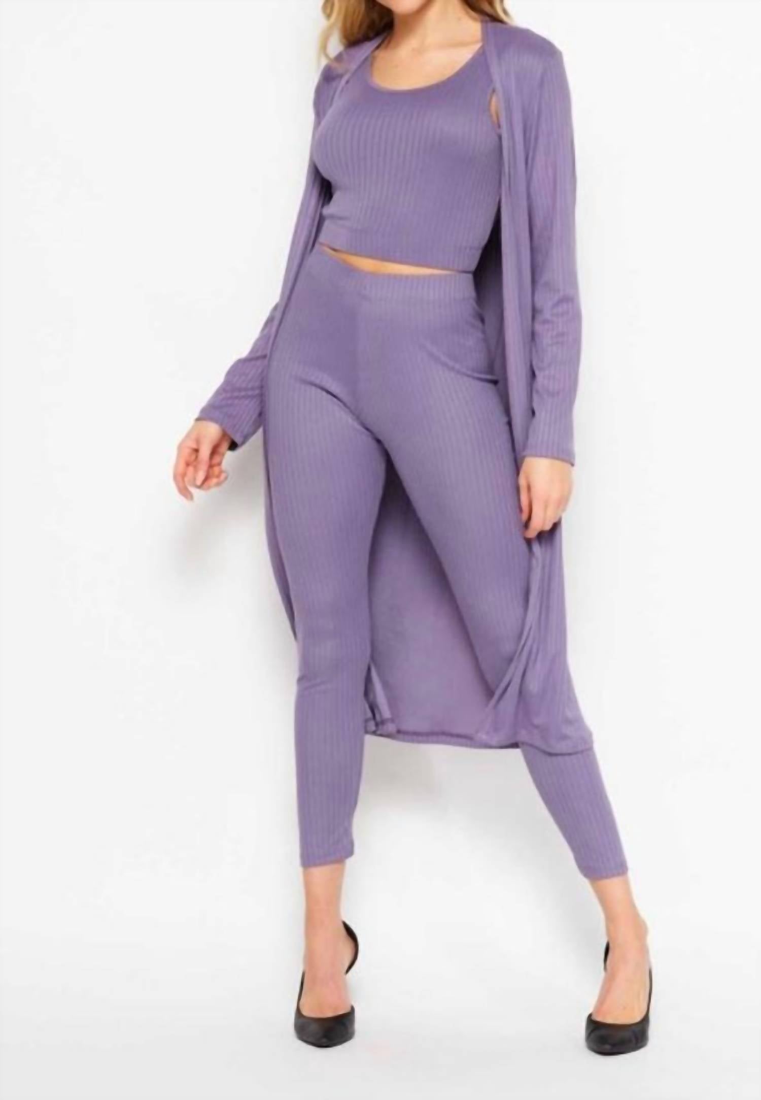 New Fashion - Feels Like Fun 3-piece Ribbed Set