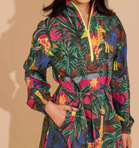 Alden Adair Logan Long Sleeve Mini Dress in animal kingdom - women's dress - view 4