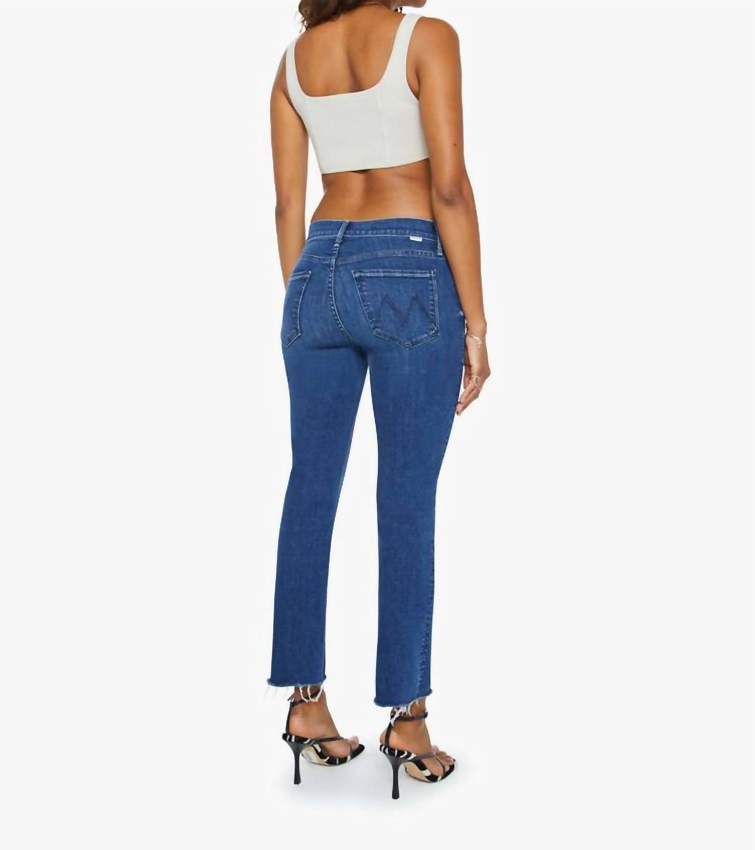 Mother - Women's Mid Rise Dazzler Ankle Fray Jeans