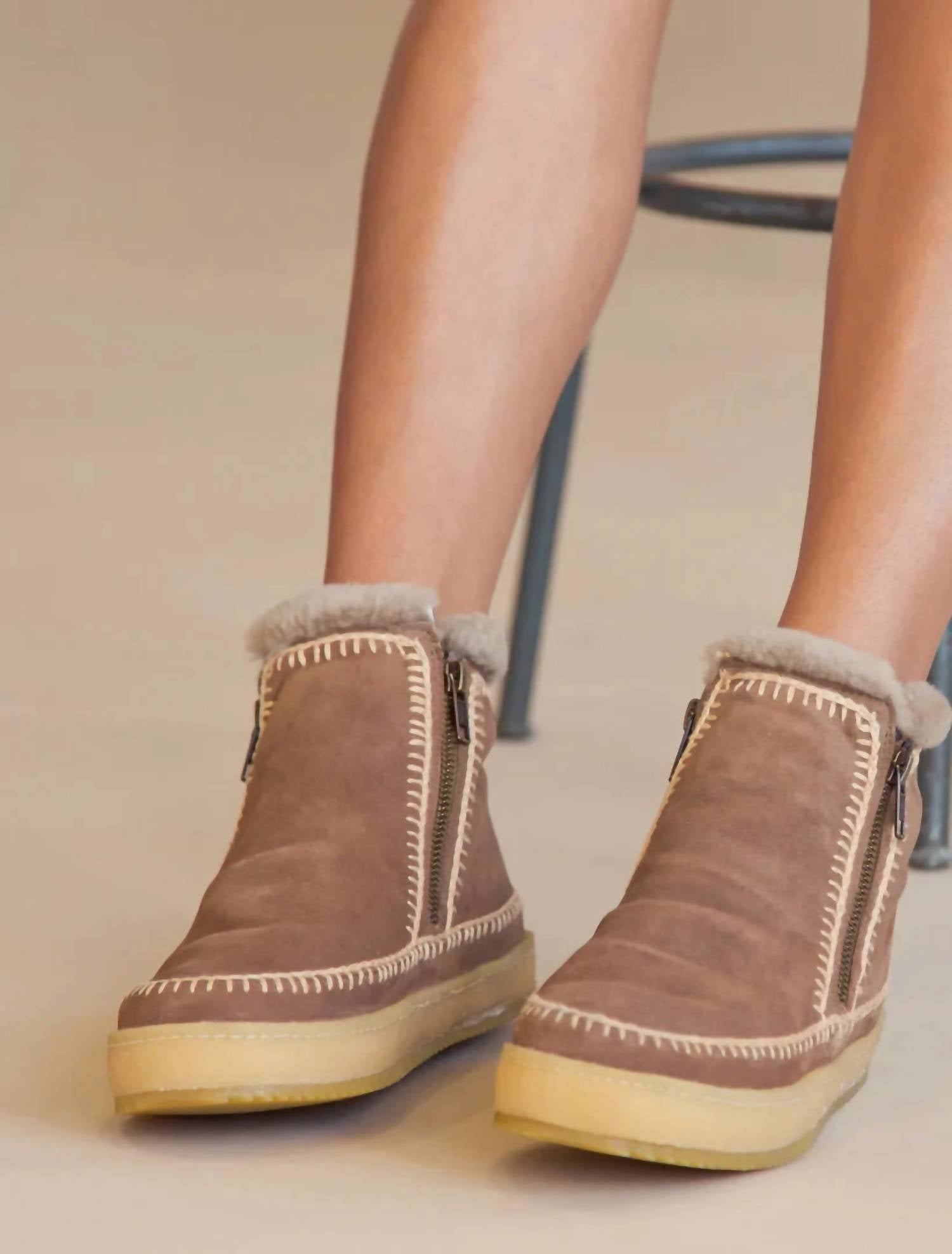Laidback London - Women's Setsu Crochet Side Zip Ankle Boot