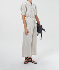 lanhtropy Culotte Linen Pants in natural - women's pants - alternate view