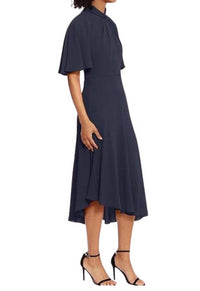Maggy London - Twisted Mock Neck Asymmetrical Dress