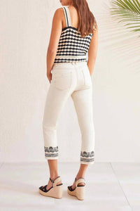 Tribal - Wendolyn Wide Strap Crochet Sweater Tank - Plus
