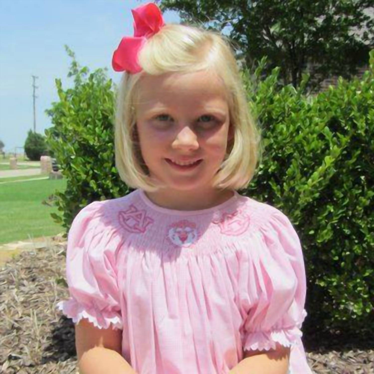 Vive La Fete - Girl's Auburn University Collegiate Gingham Bishop Dress