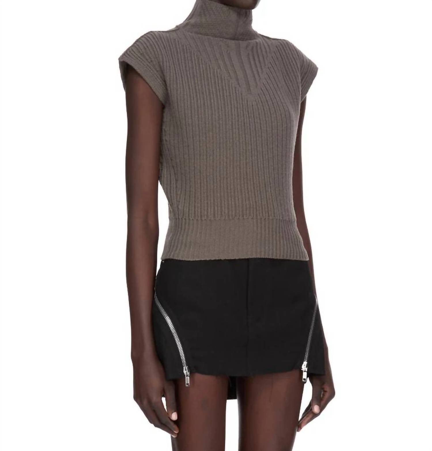 Rick Owens - Maglia Sleeveless Turtleneck Top