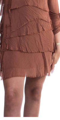 Gigi Moda - Siena Sleeve Ruffled Mini Dress
