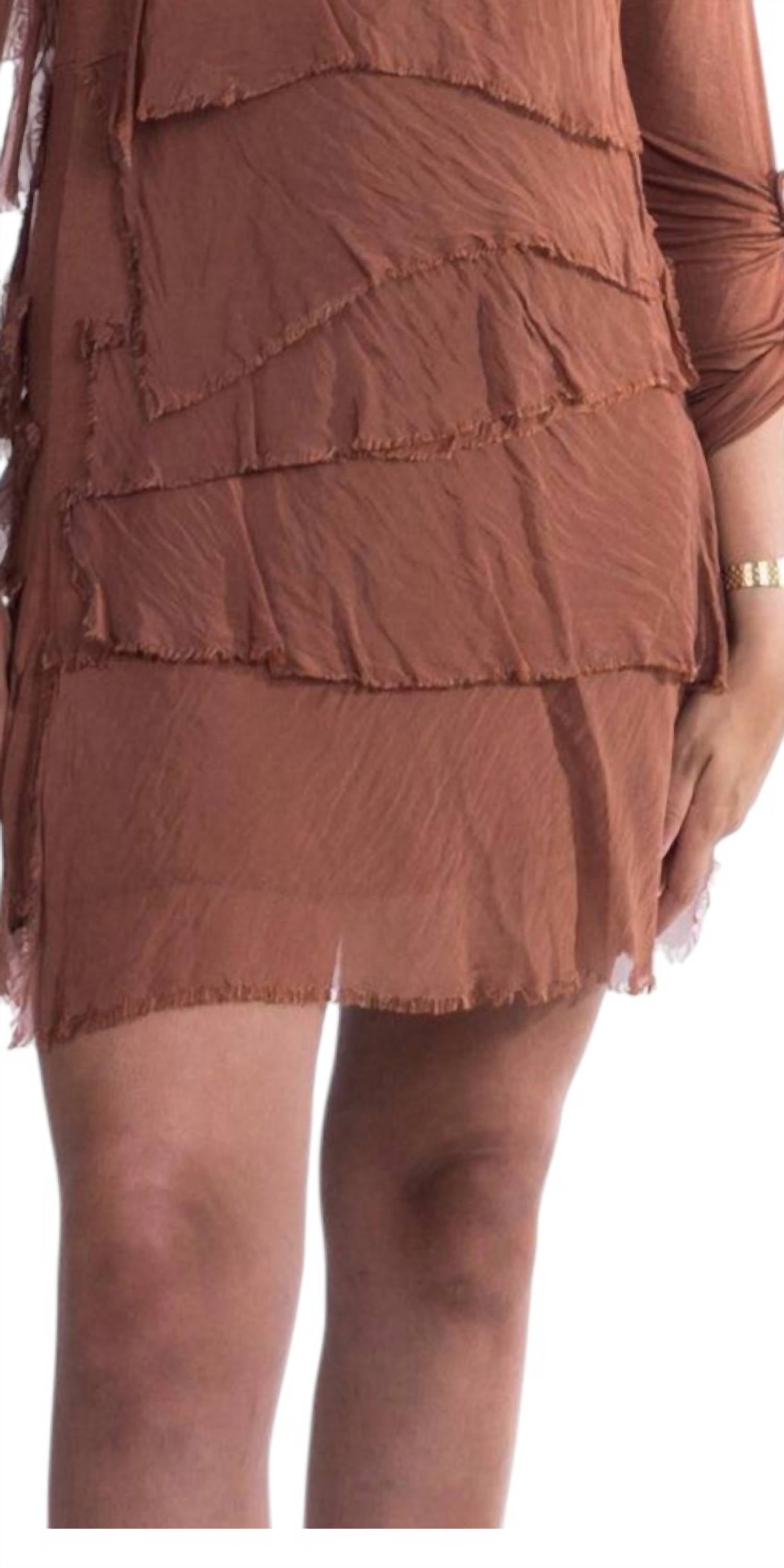 Gigi Moda - Siena Sleeve Ruffled Mini Dress