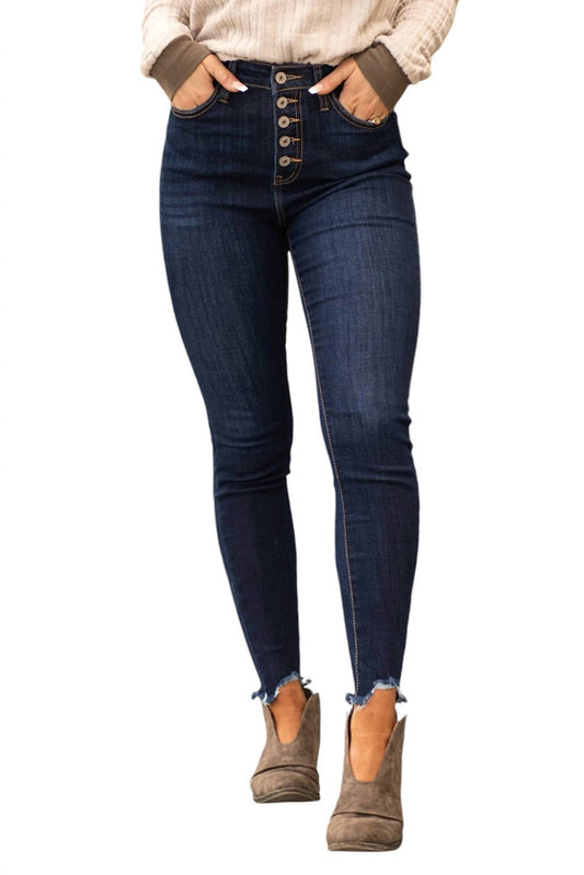 Kancan - MINDY HI RISE BUTTON SKINNY JEAN