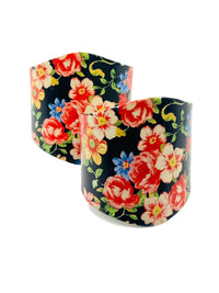 Jewelit Women's Floral Cuff Bracelet in black - women's jewelry