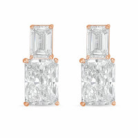 Diana M Jewels - Women's Emerald Lab-Grown Diamond Stud Earrings (15.00 Ct TCW) - Grand