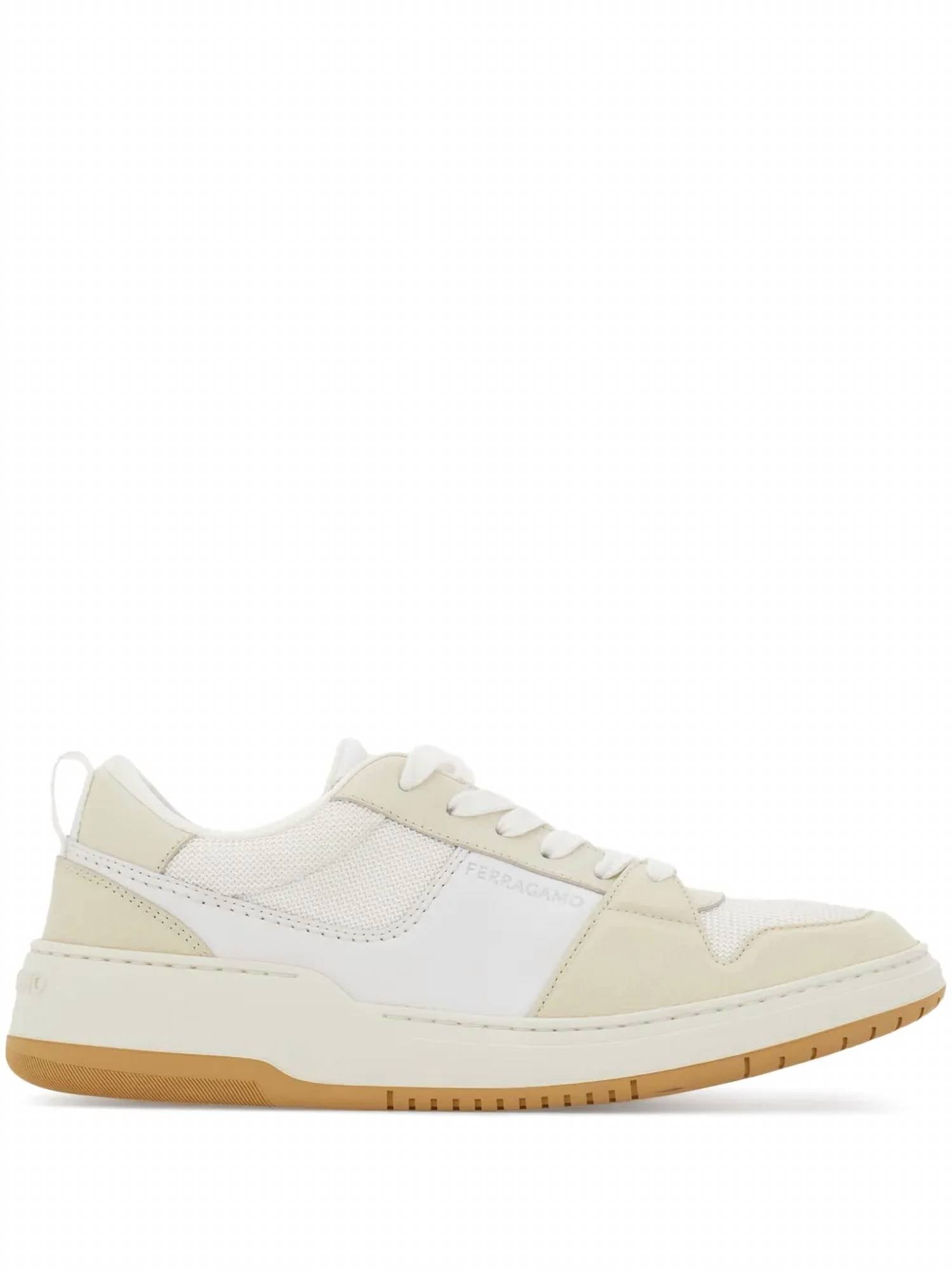 Salvatore Ferragamo - Men's Leather Sneakers With Stitched Details