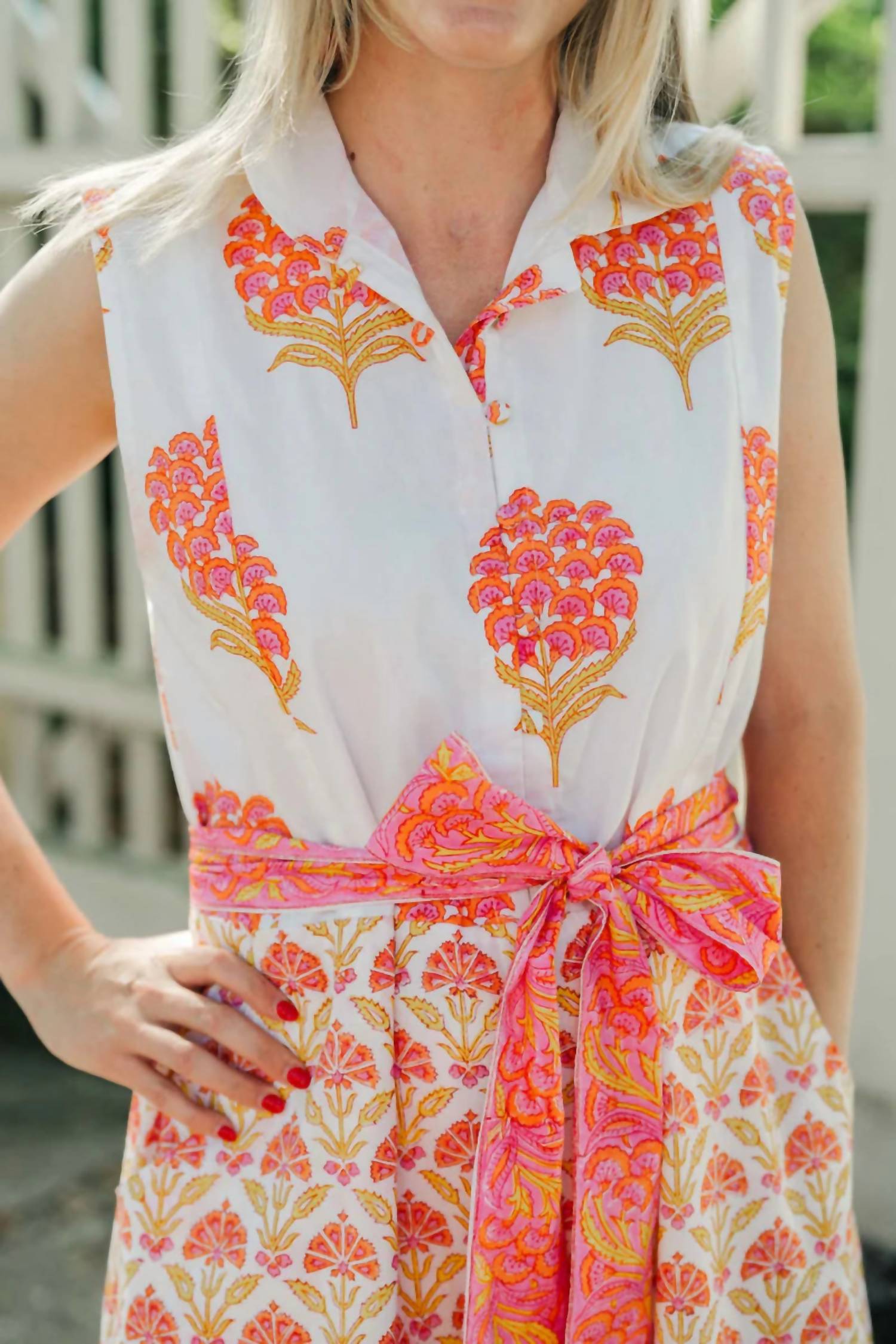 VICTORIA DUNN Folly Mini Dress in bright marigold - women's dress - alternate view
