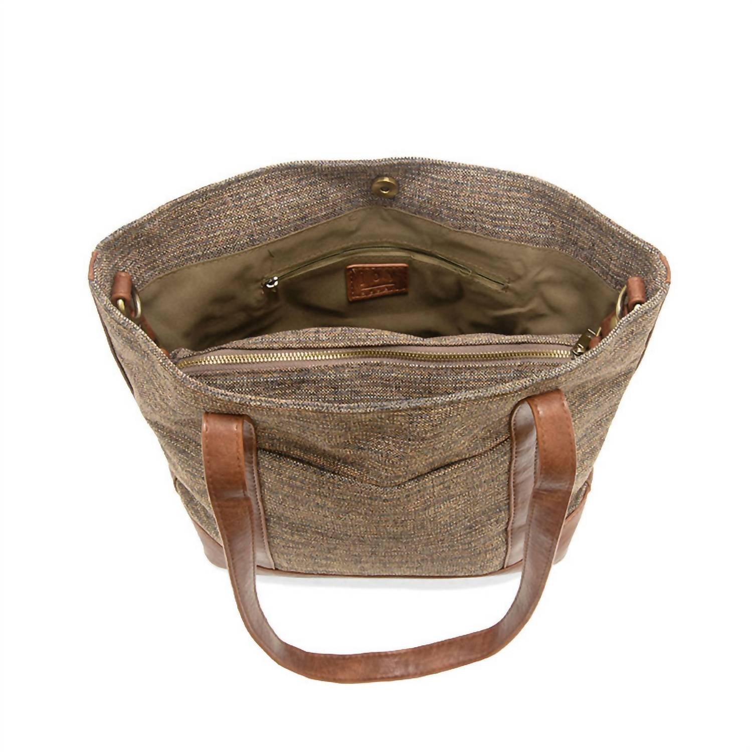 Joy Susan - Women's Tia Tweed Pocket Tote Bag