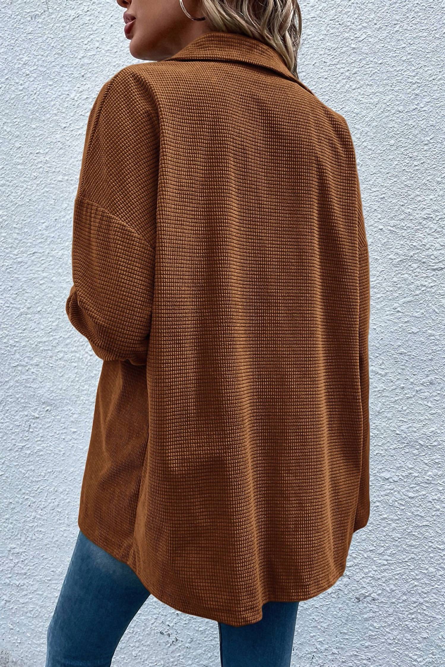 Dear Lover - Textured Flap Pocket Shacket