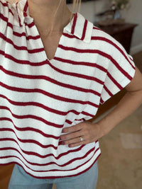 Cloud Ten - Christy Stripe Collared Top