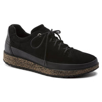 BIRKENSTOCK Unisex Honnef Low Suede Leather Sneakers in black - women's sneaker