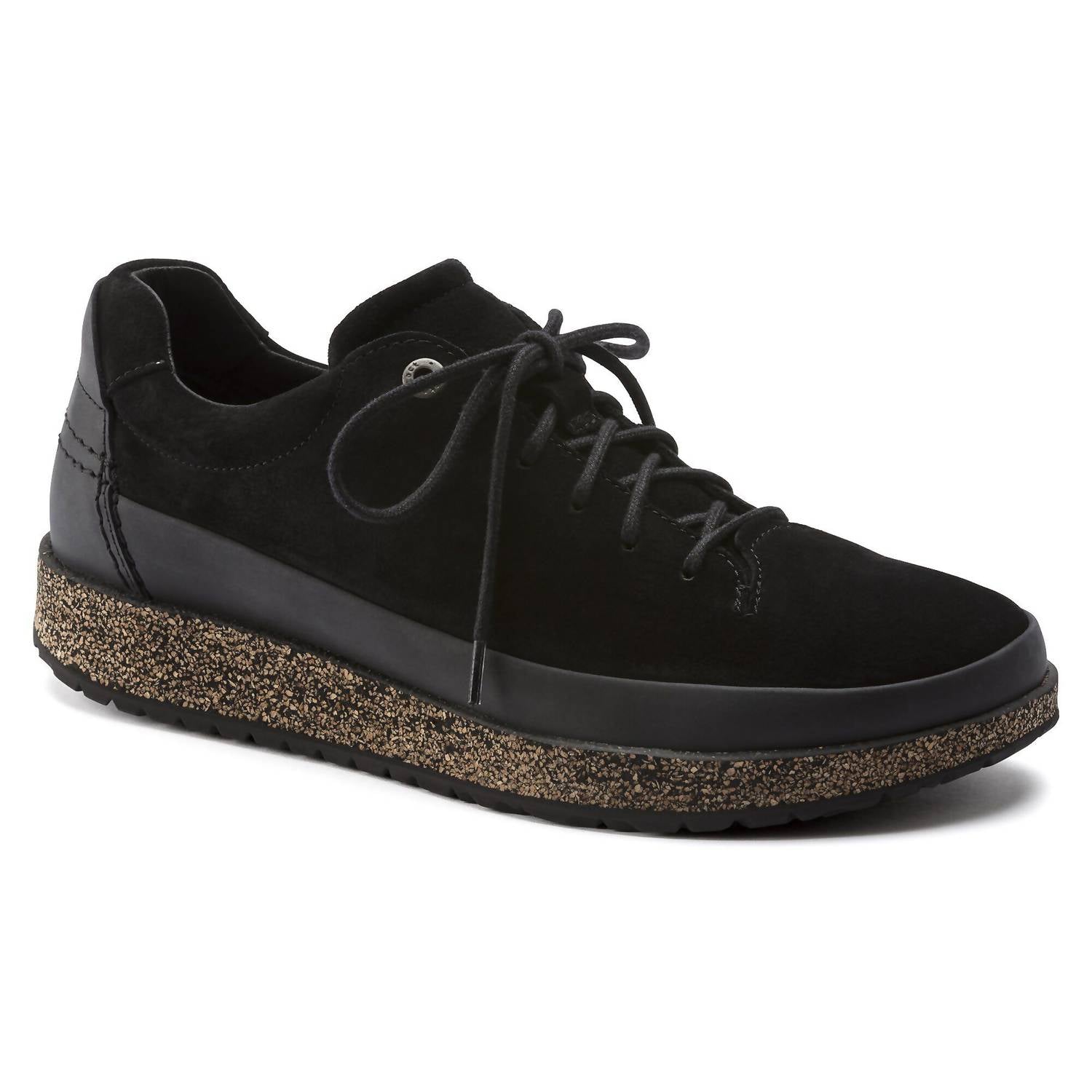 BIRKENSTOCK Unisex Honnef Low Suede Leather Sneakers in black - women's sneaker