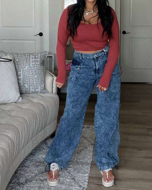 Blakeley - Charlie Cinch Hem Wide Leg Jeans