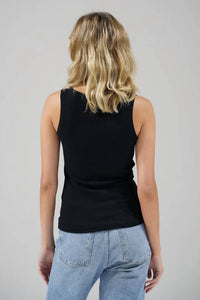 Lna - V Slim Ribbed Tank Top