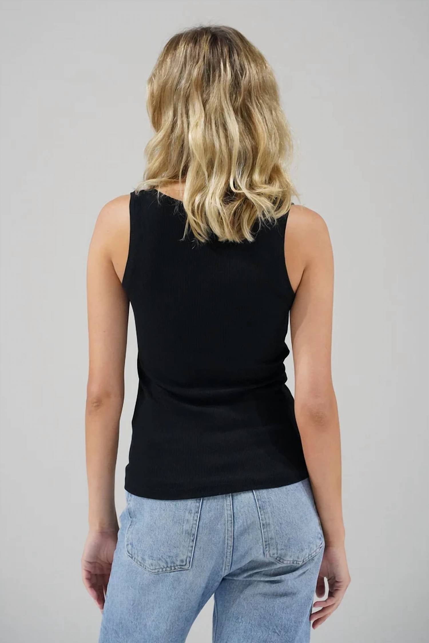 Lna - V Slim Ribbed Tank Top